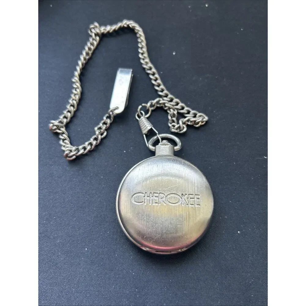 Cherokee Silver Tone Pocket Watch